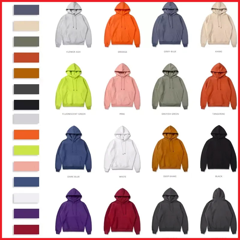 Best Quality Product Pullover Style Side Pocket Fall Winter Wear In Orange Color Oversize Hoodies  - view 12