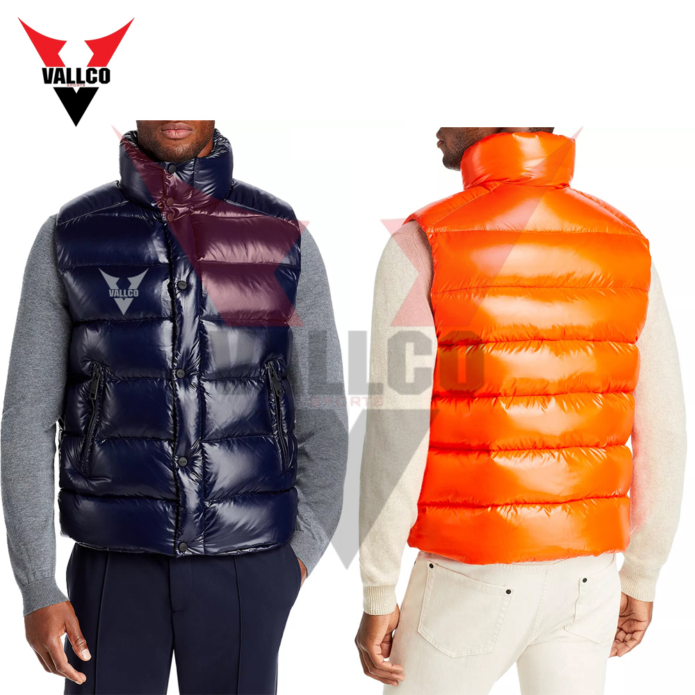 In One Solid Color Good Seller Make Your Own Best Supplier Men Outer Wear Sleeveless Puffer Jackets - view 7