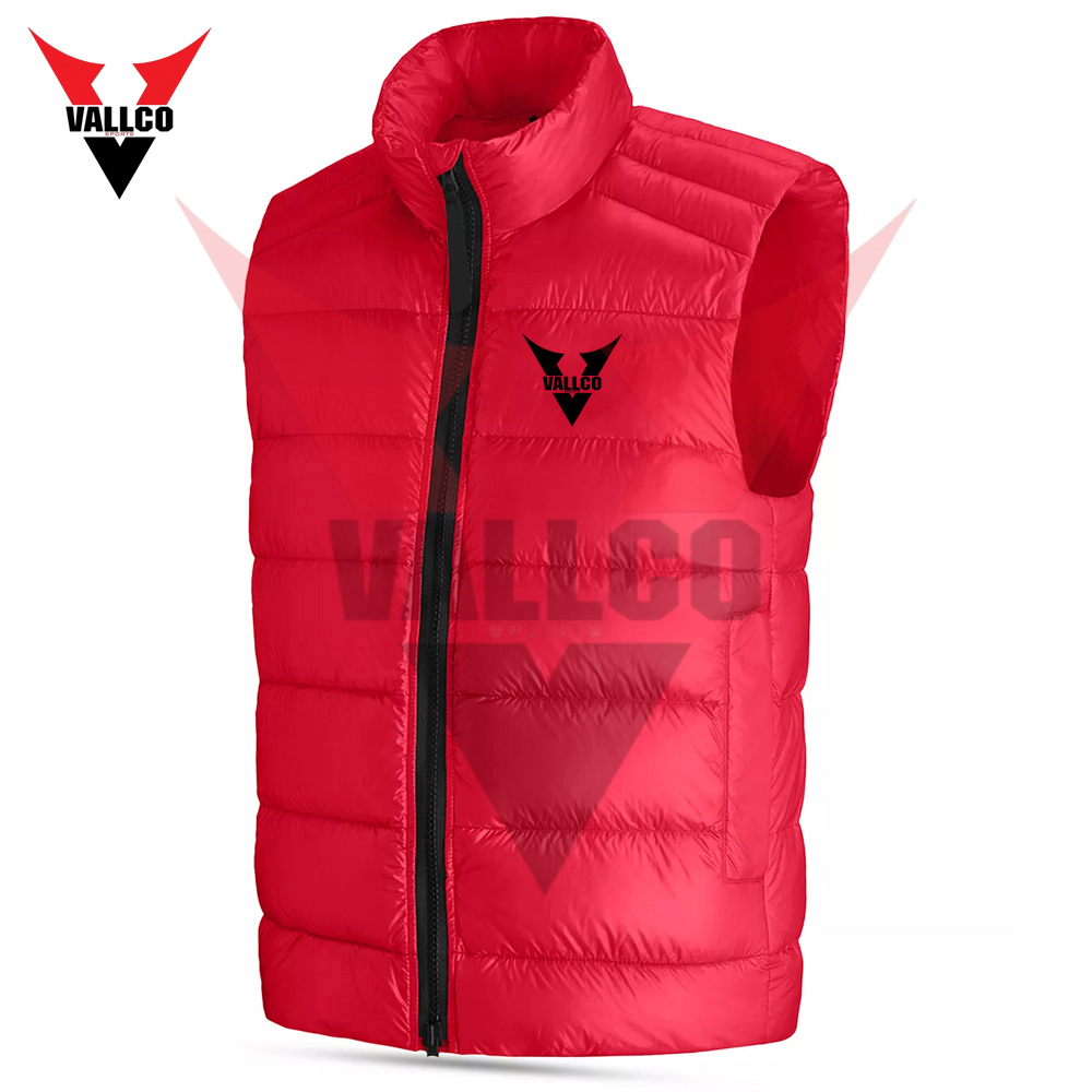 Red Color Good Seller Highland Quality Fully Customized Made Outdoor Wear Sleeveless Puffer Jackets - view 2