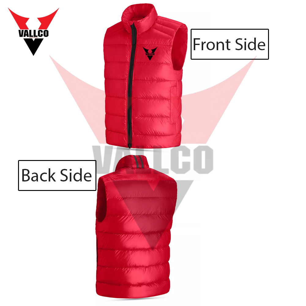 Red Color Good Seller Highland Quality Fully Customized Made Outdoor Wear Sleeveless Puffer Jackets - view 5