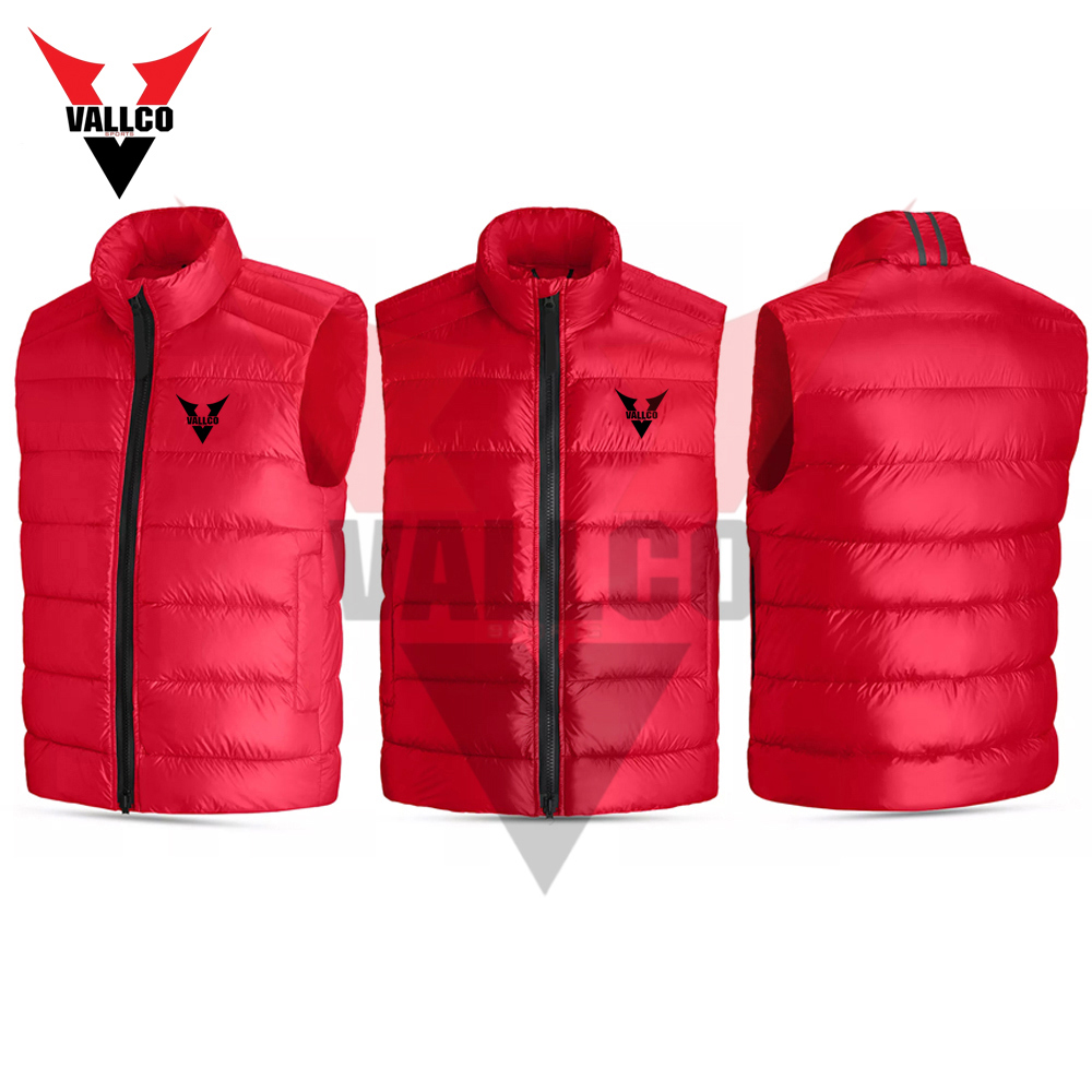 Red Color Good Seller Highland Quality Fully Customized Made Outdoor Wear Sleeveless Puffer Jackets - view 6