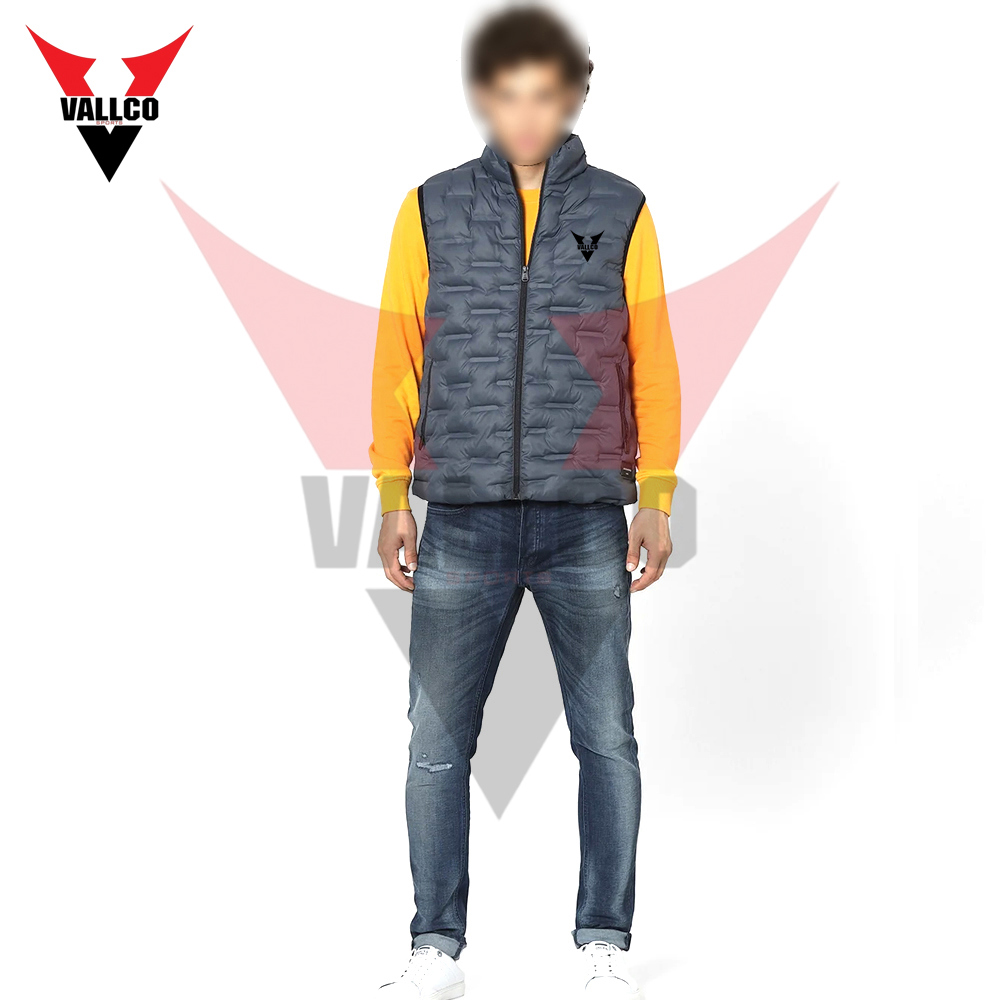 Full Zipper Highest Quality With Own Logo Newest Design Men Sleeveless Puffer Jackets - view 5