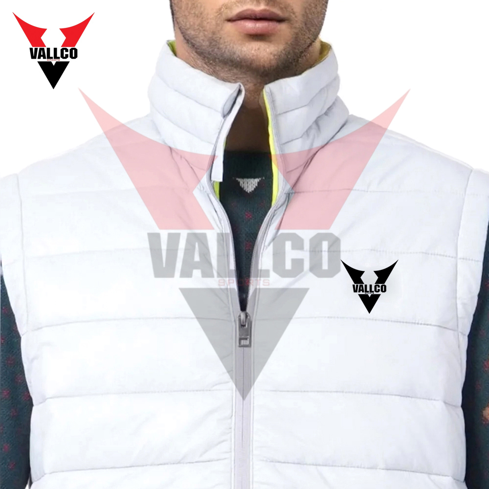 Solid Color With Own Logo Print Highest Quality OEM Service Newest Men Sleeveless Puffer Jackets - view 11