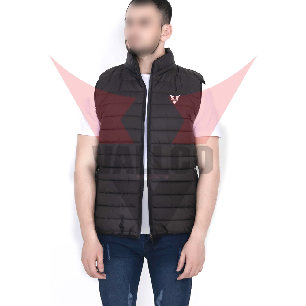 Black Color Highland Quality Best Supplier Unique Design Outer Wear Sleeveless Puffer Jackets
