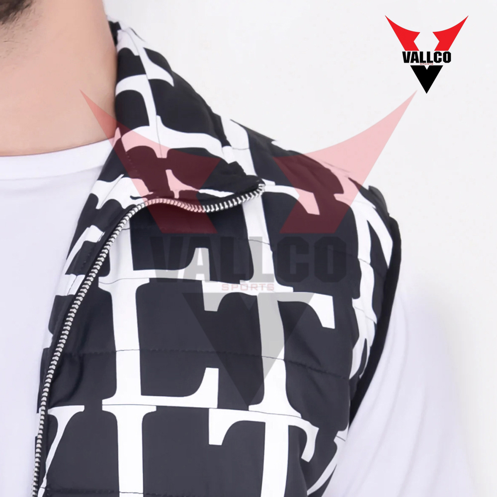 Black White Contrast Color Best Supplier Hand Made Customized Made Men Sleeveless Puffer Jackets - view 2