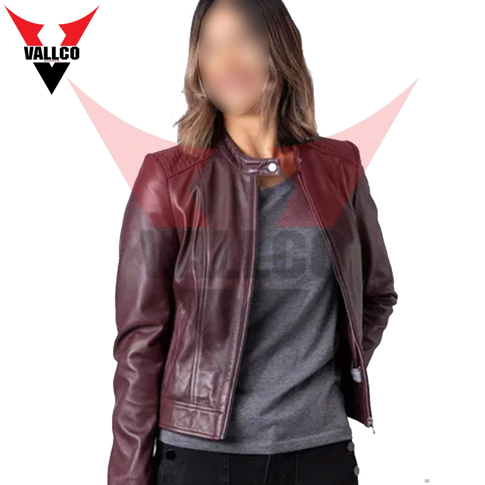 In Different Color High Quality Best Supplier OEM Service Customized Logo Women Leather Jackets  - view 11