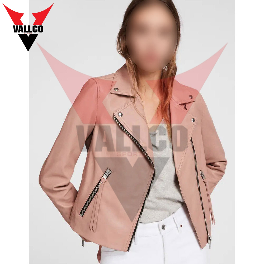 In Light Color Good Quality Comfortable Best Soft Fabric Women Fashion Wear Leather Jackets - view 2
