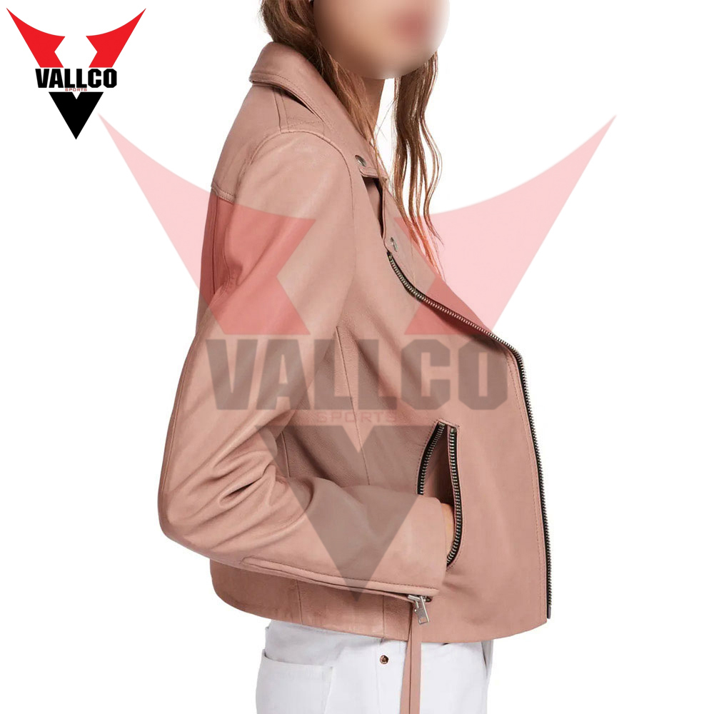In Light Color Good Quality Comfortable Best Soft Fabric Women Fashion Wear Leather Jackets - view 3