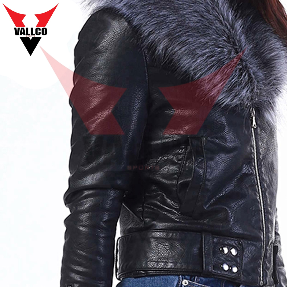 High Quality Customized Logo Print Unique Design Fashion Casual Women Wear Leather Jackets - view 12
