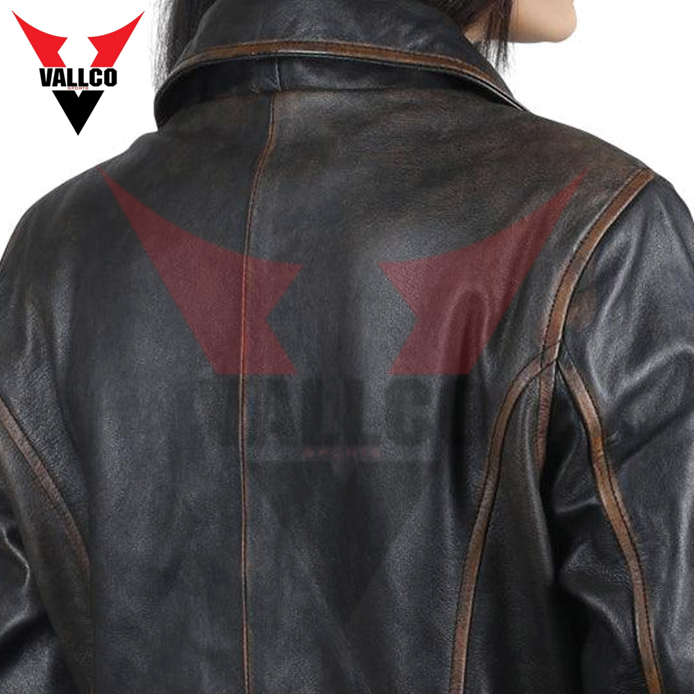 Women's Dark Brown Biker Leather Jacket High Quality With Reasonable Price  Leather Jacket - view 3