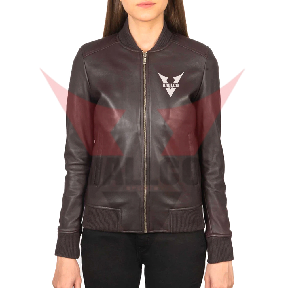 Brown Color Good Quality Make Your Own New Arrival Top Design Women Leaher Jackets - view 10