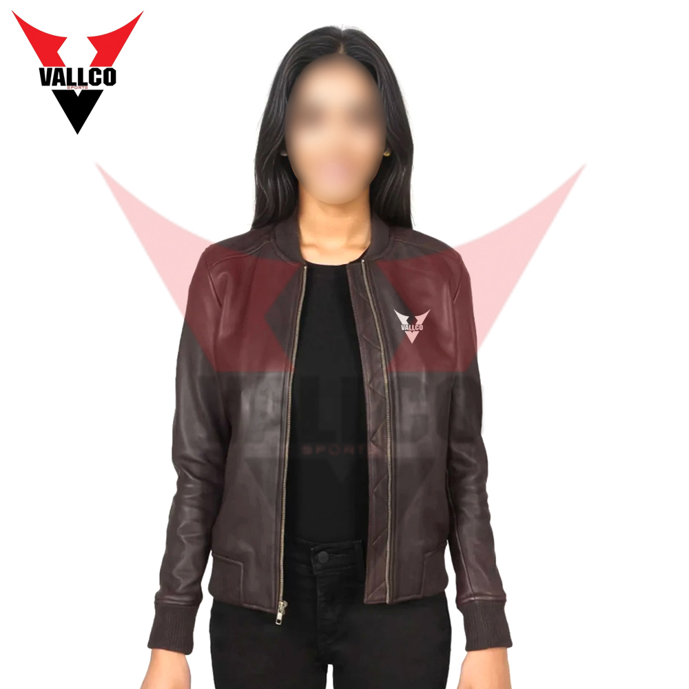 Brown Color Good Quality Make Your Own New Arrival Top Design Women Leaher Jackets - view 13