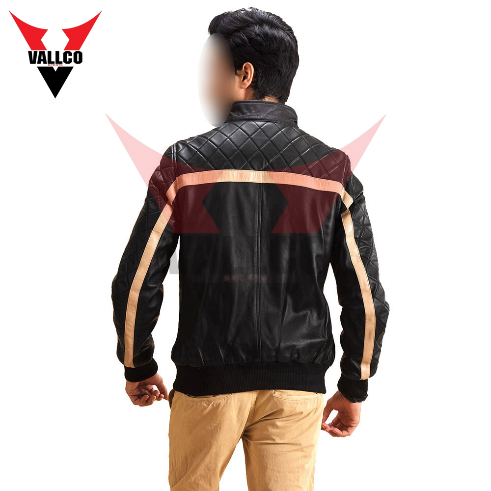 In Different Color Highest Quality Standard Collar Zipper Style Men Casual Wear Leather Jackets - view 3