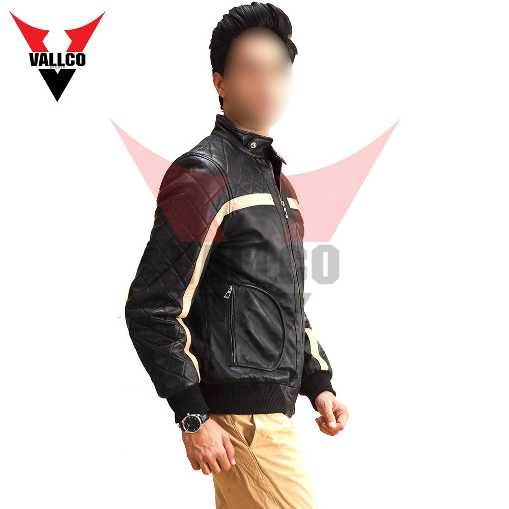 In Different Color Highest Quality Standard Collar Zipper Style Men Casual Wear Leather Jackets - view 4
