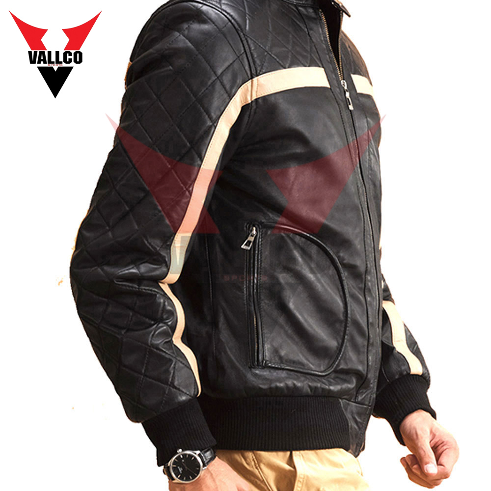 In Different Color Highest Quality Standard Collar Zipper Style Men Casual Wear Leather Jackets - view 6