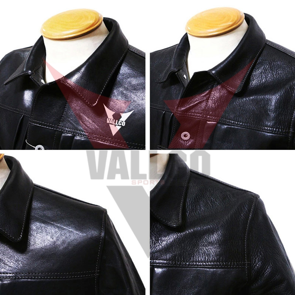 Black Solid Color Popular Product Best Quality Outer Casual Fashion Wear Men Leather Jackets - view 2