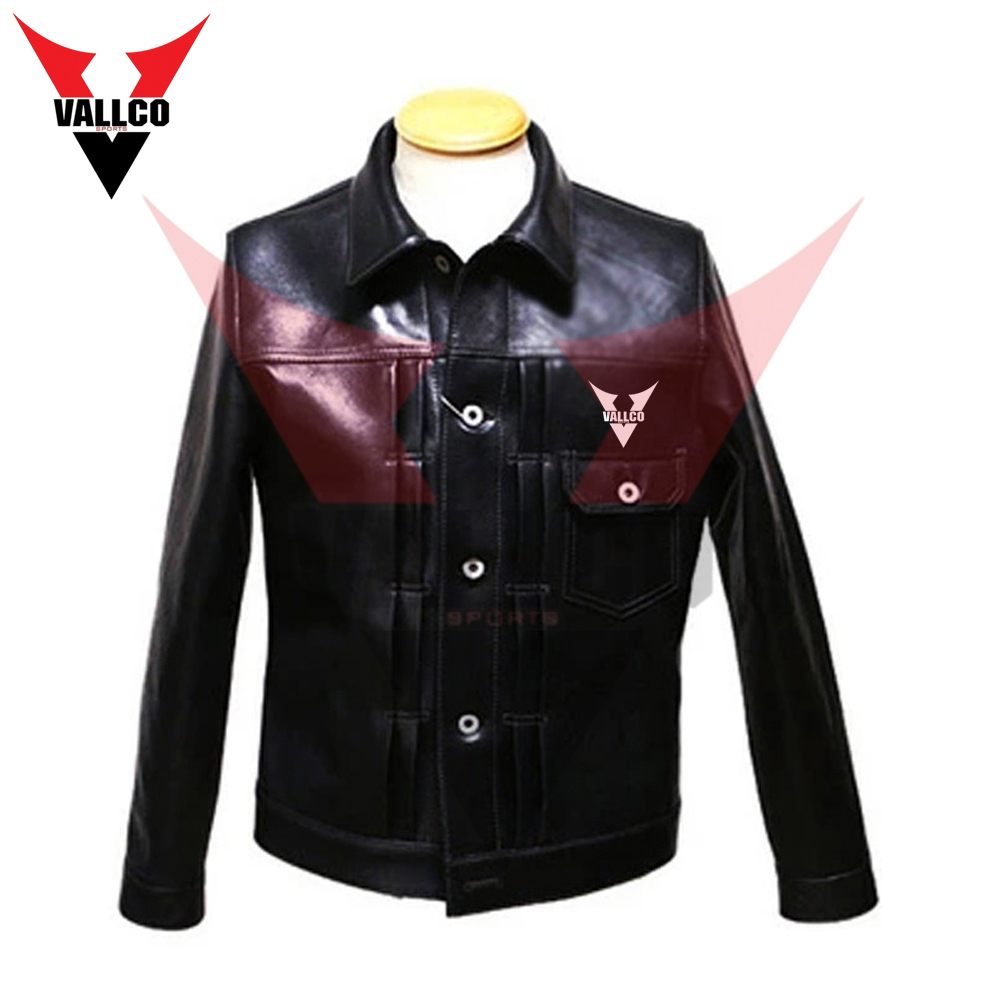 Black Solid Color Popular Product Best Quality Outer Casual Fashion Wear Men Leather Jackets - view 10
