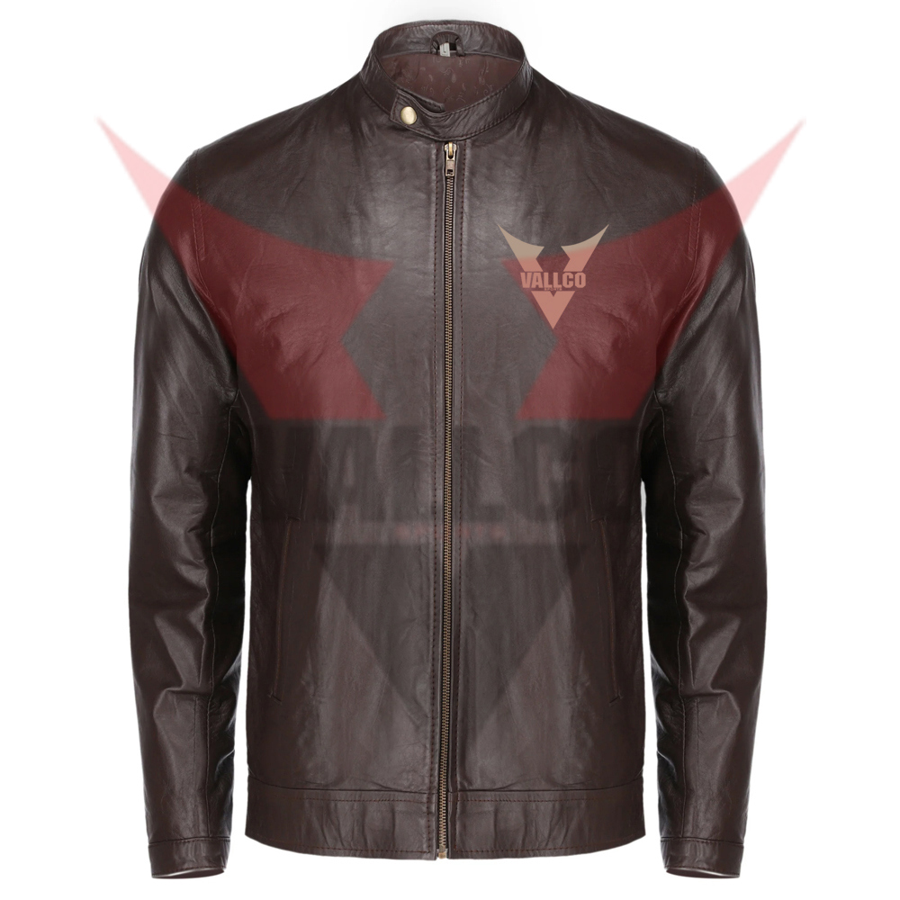Black Solid Color Popular Product Best Quality Outer Casual Fashion Wear Men Leather Jackets