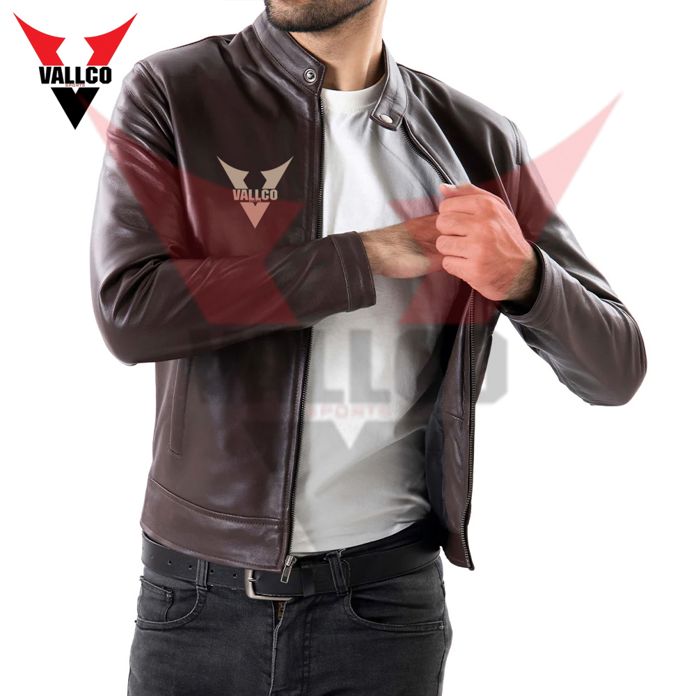 Black Solid Color Popular Product Best Quality Outer Casual Fashion Wear Men Leather Jackets - view 7