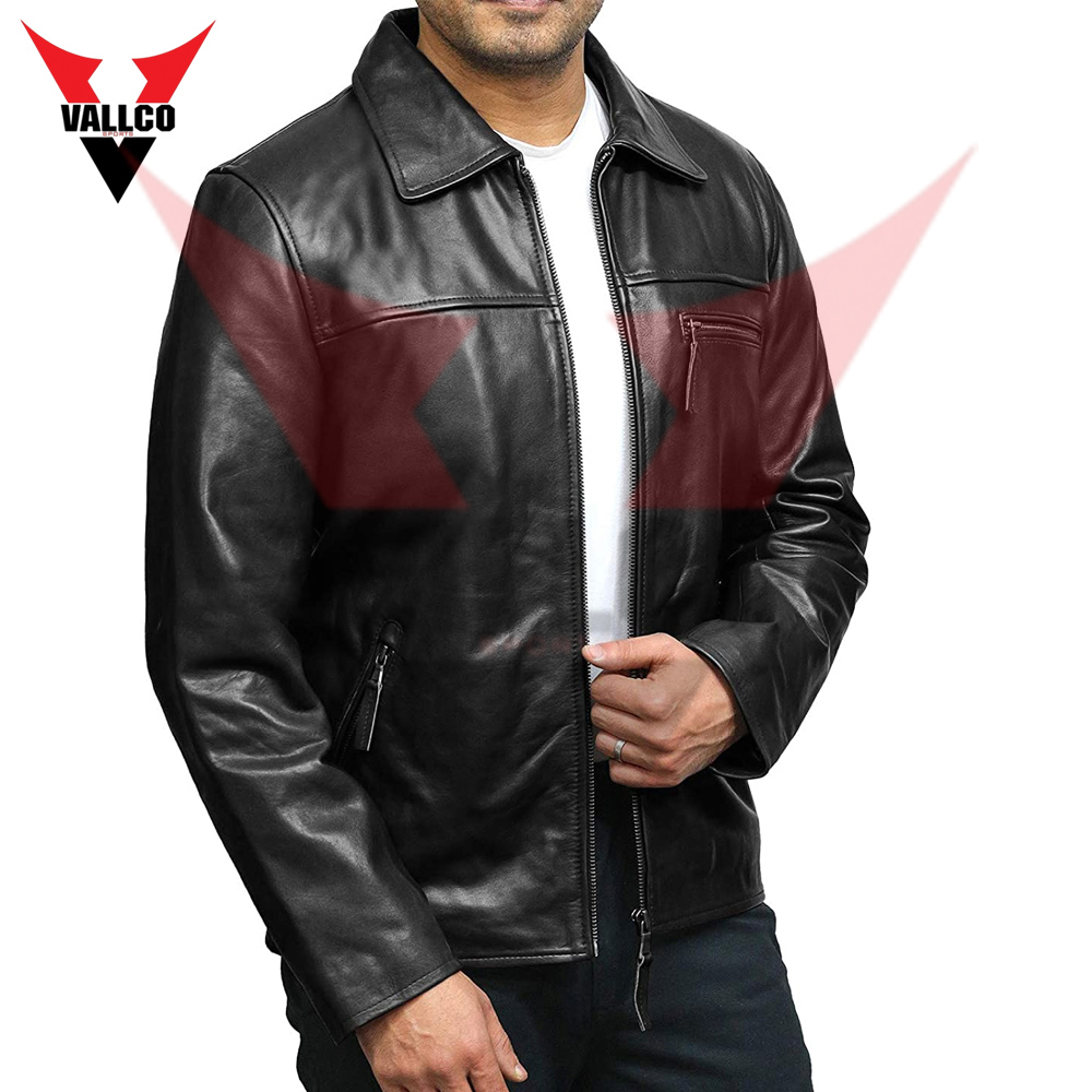 Full Zipper Highland Quality Comfortable Men Outer Wear Newest Style Men Leather Jackets - view 9