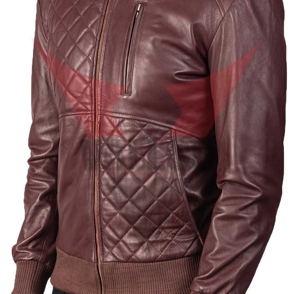 Brown Color With Custom Texture Highland Quality With Own Design Men Leather Jackets - view 3