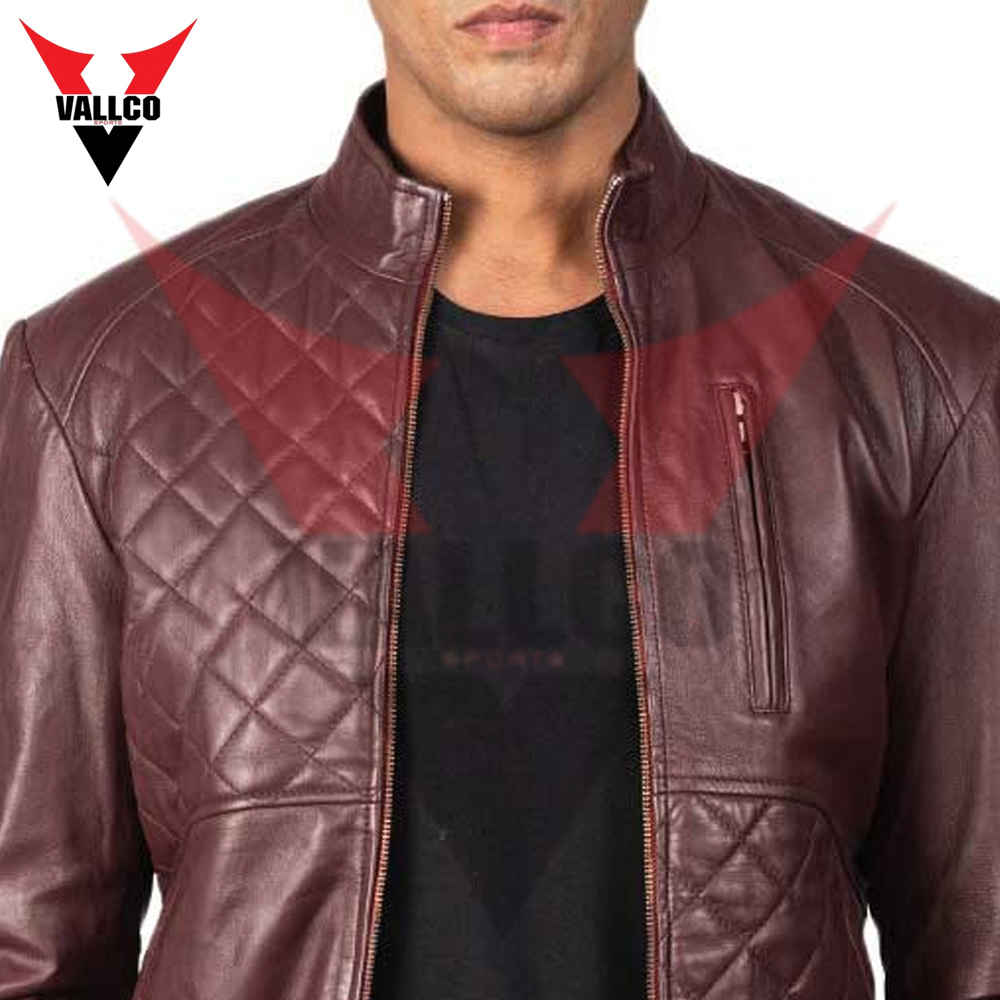 Brown Color With Custom Texture Highland Quality With Own Design Men Leather Jackets - view 6