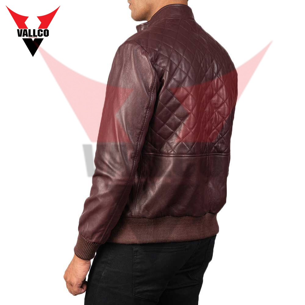 Brown Color With Custom Texture Highland Quality With Own Design Men Leather Jackets - view 8