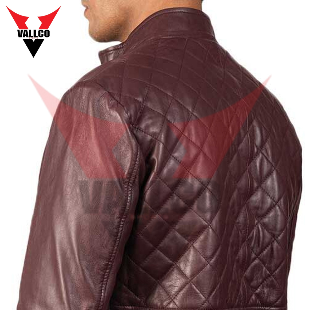 Brown Color With Custom Texture Highland Quality With Own Design Men Leather Jackets - view 9