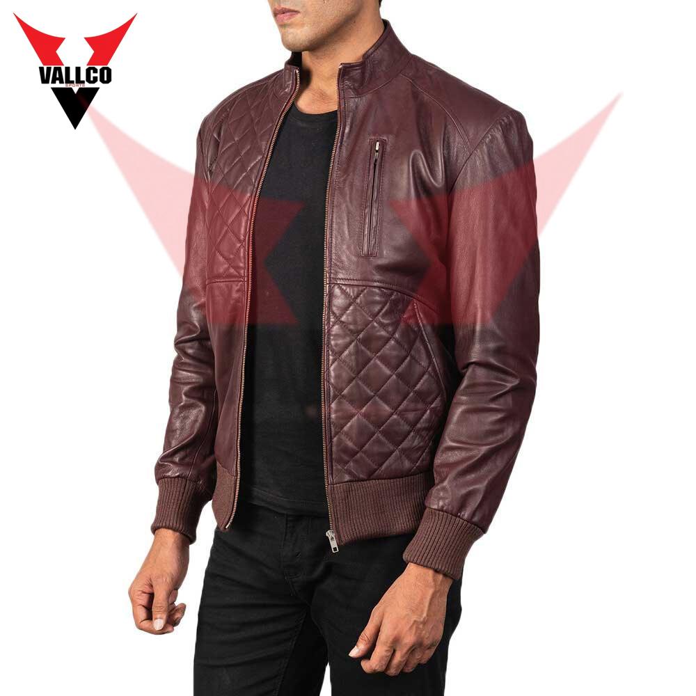 Brown Color With Custom Texture Highland Quality With Own Design Men Leather Jackets - view 10