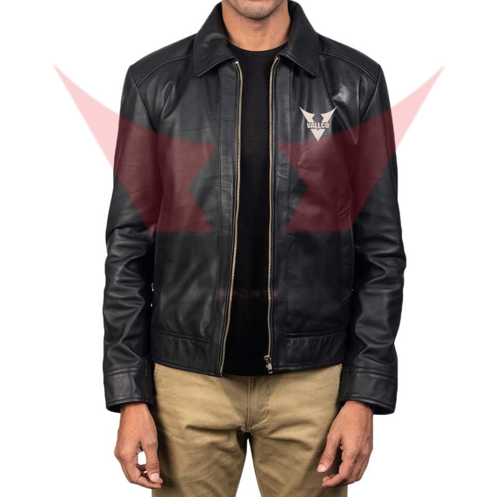 In One Solid Black Color Highest Quality Top Design Fashion Wear Leather Jackets