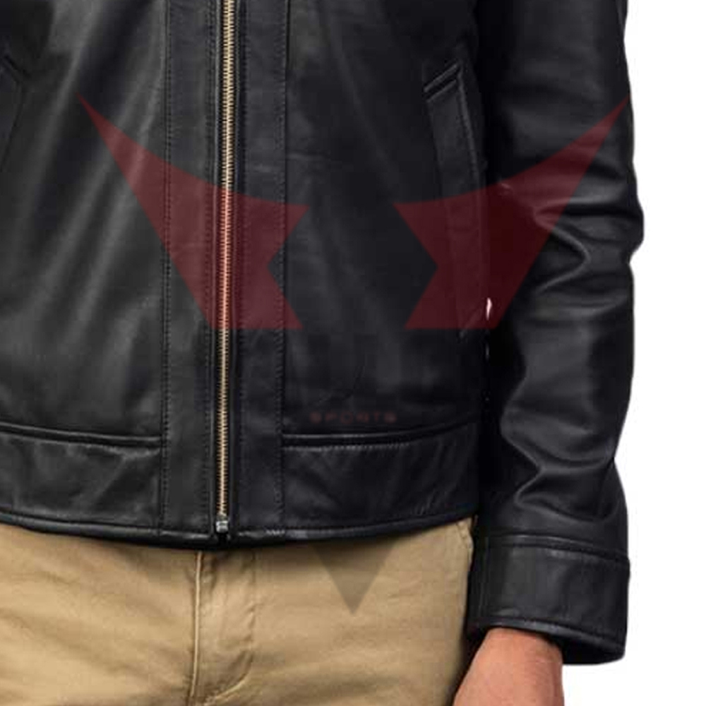 In One Solid Black Color Highest Quality Top Design Fashion Wear Leather Jackets - view 12