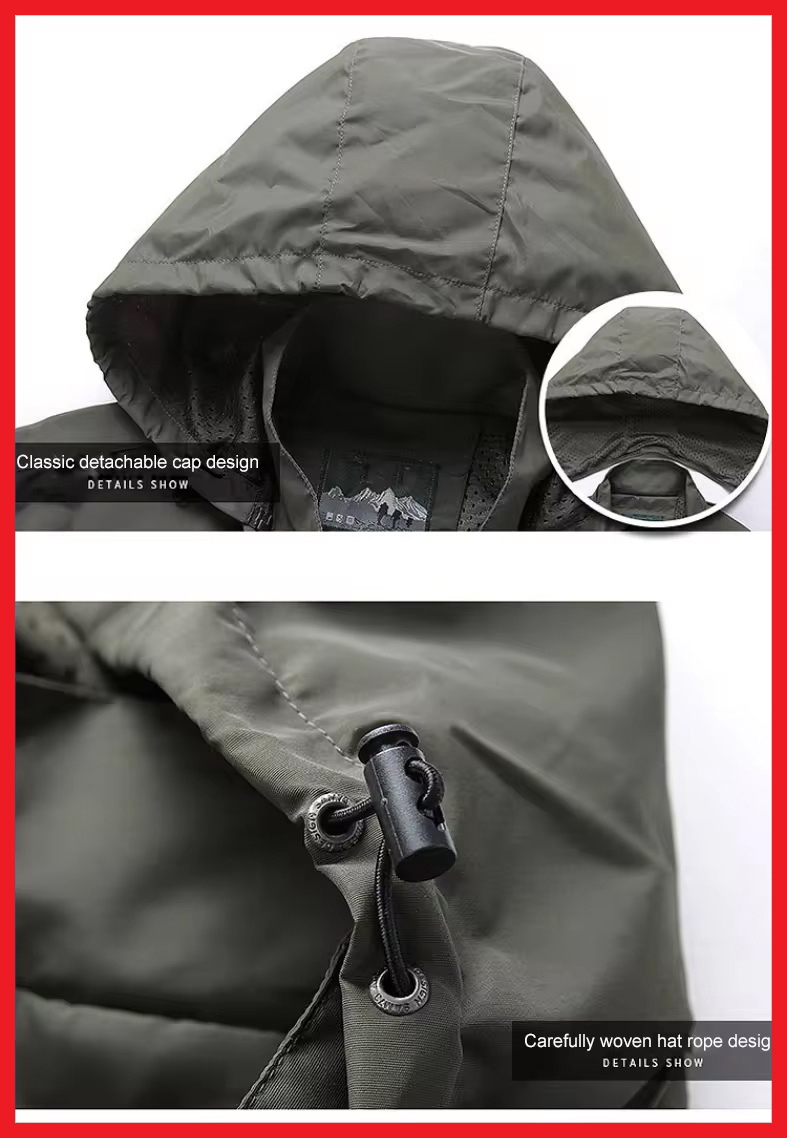 Hot Sale New Design Nylon Rain Proof Jacket With Hooded Men Wear Windbreaker Jacket - view 15