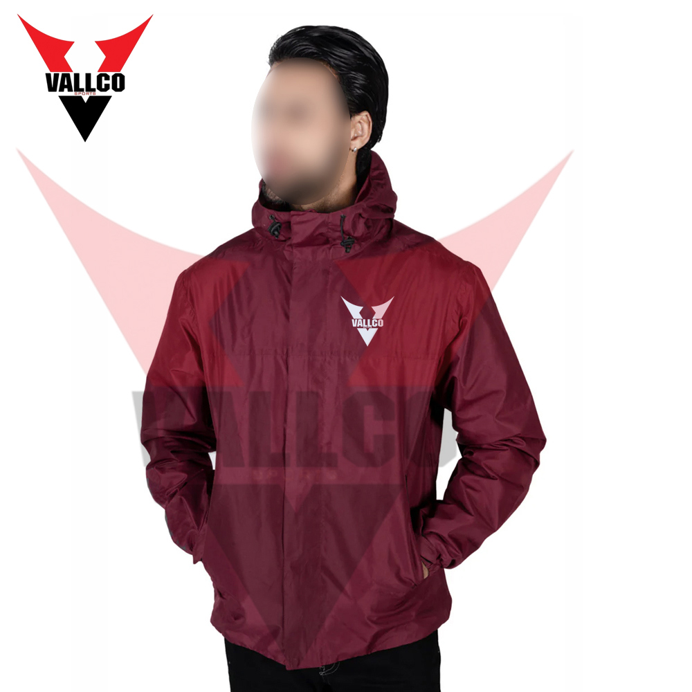 Premium Quality Mahroon Color With Hood Highland Product Men Outer Wear Windbreaker Jackets - view 2
