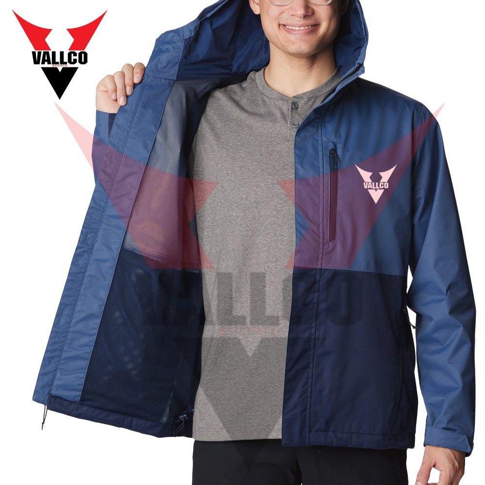 Blue Black Contrast Color Make Your Own Newest Design Men Outer Wear Windbreaker Jackets - view 5