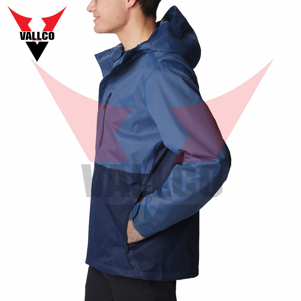 Blue Black Contrast Color Make Your Own Newest Design Men Outer Wear Windbreaker Jackets - view 7