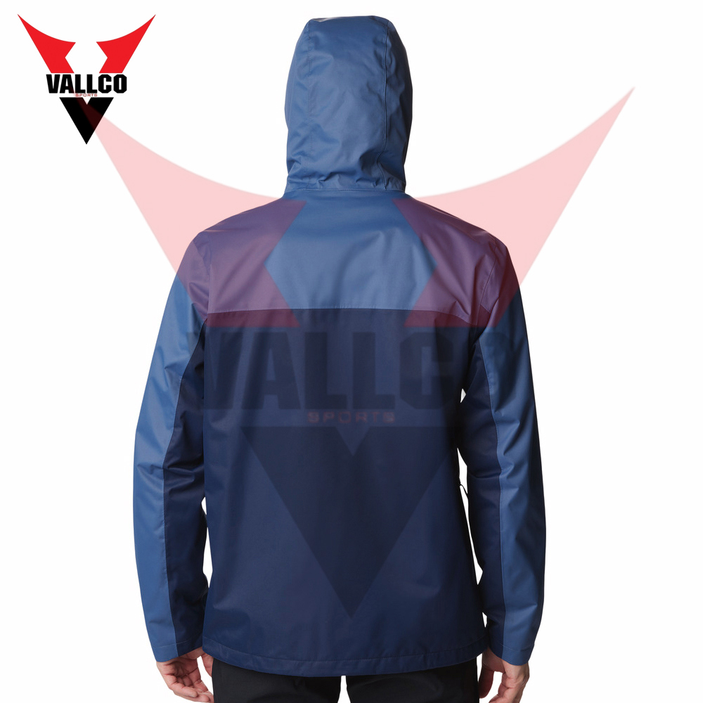 Blue Black Contrast Color Make Your Own Newest Design Men Outer Wear Windbreaker Jackets - view 9