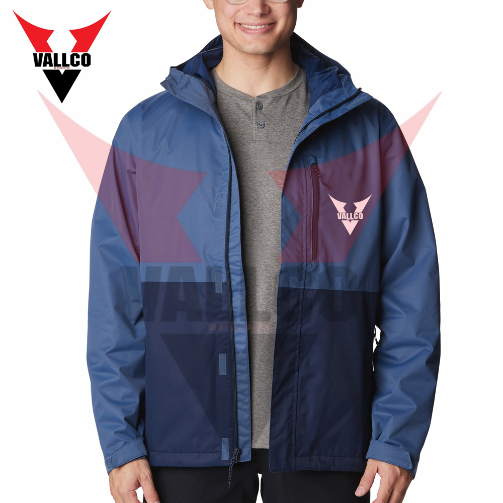 Blue Black Contrast Color Make Your Own Newest Design Men Outer Wear Windbreaker Jackets - view 10