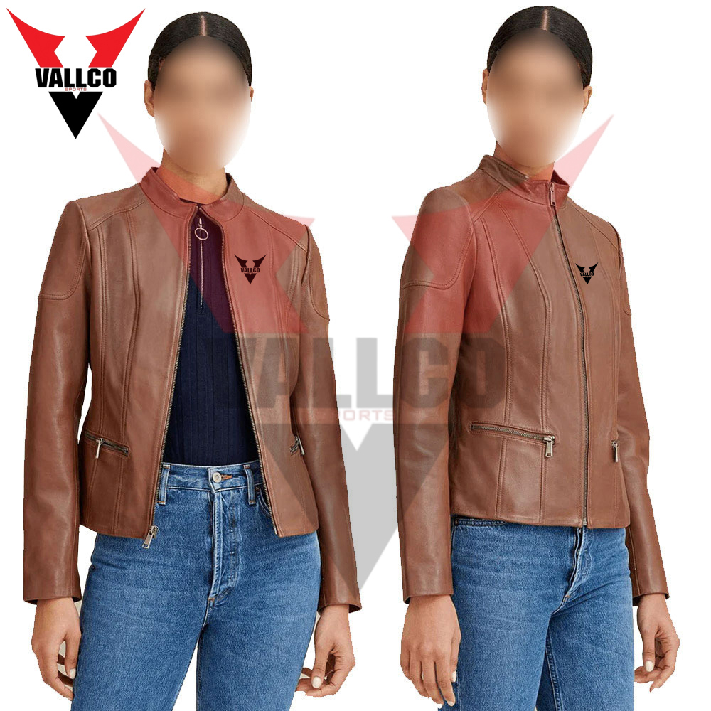 Casual Wear Product Best Quality Latest Style In Brown Color Fashion Wear Leather Jacket - view 6