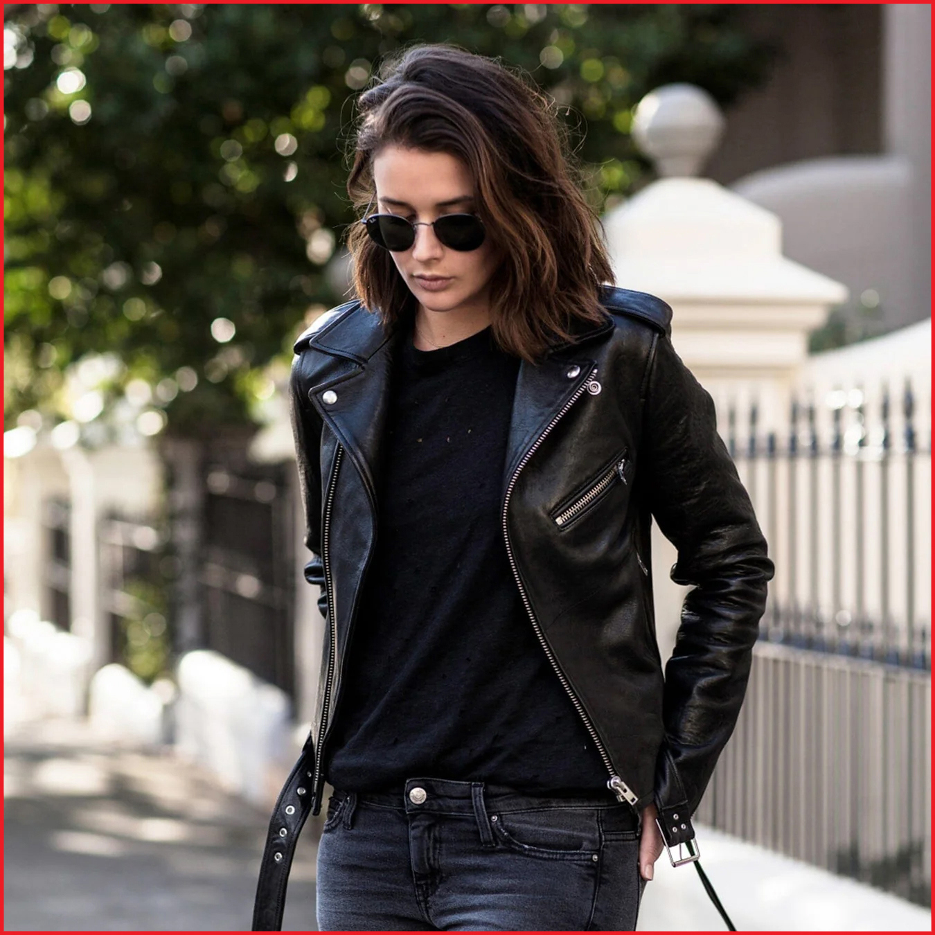 In Solid Different Contrast Color Good Selling Fully Customized Made Women Leather Jackets - view 13