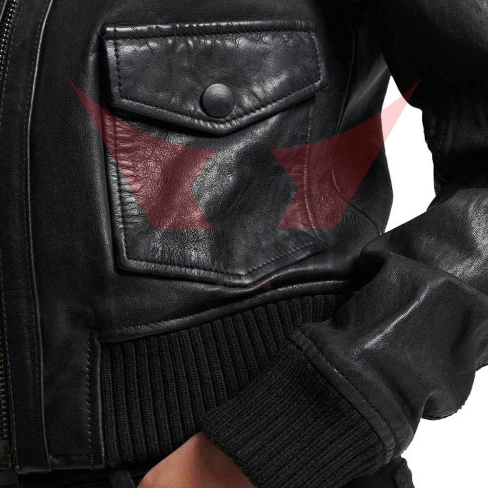 Black Solid Color Pakistan Made Highest Quality Best Supplier Women Fashionable Leather Jackets  - view 6