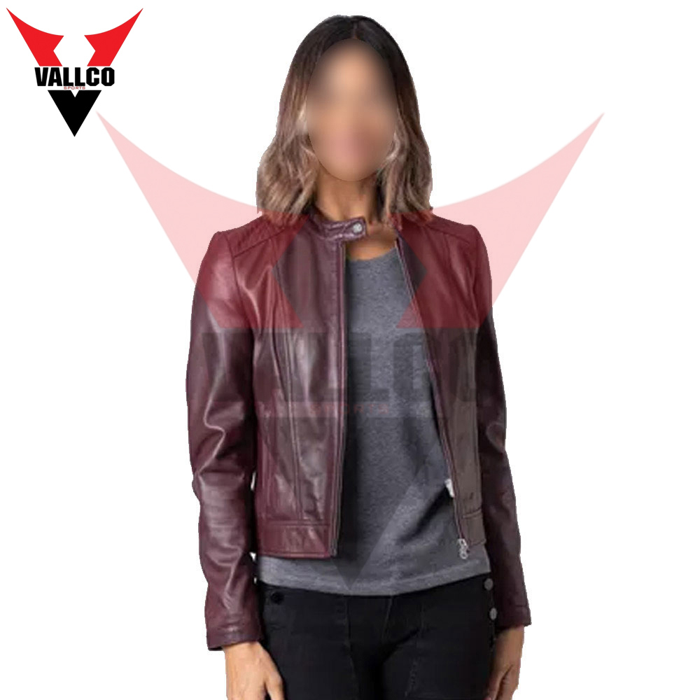 In Different Color High Quality Best Supplier OEM Service Customized Logo Women Leather Jackets  - view 8