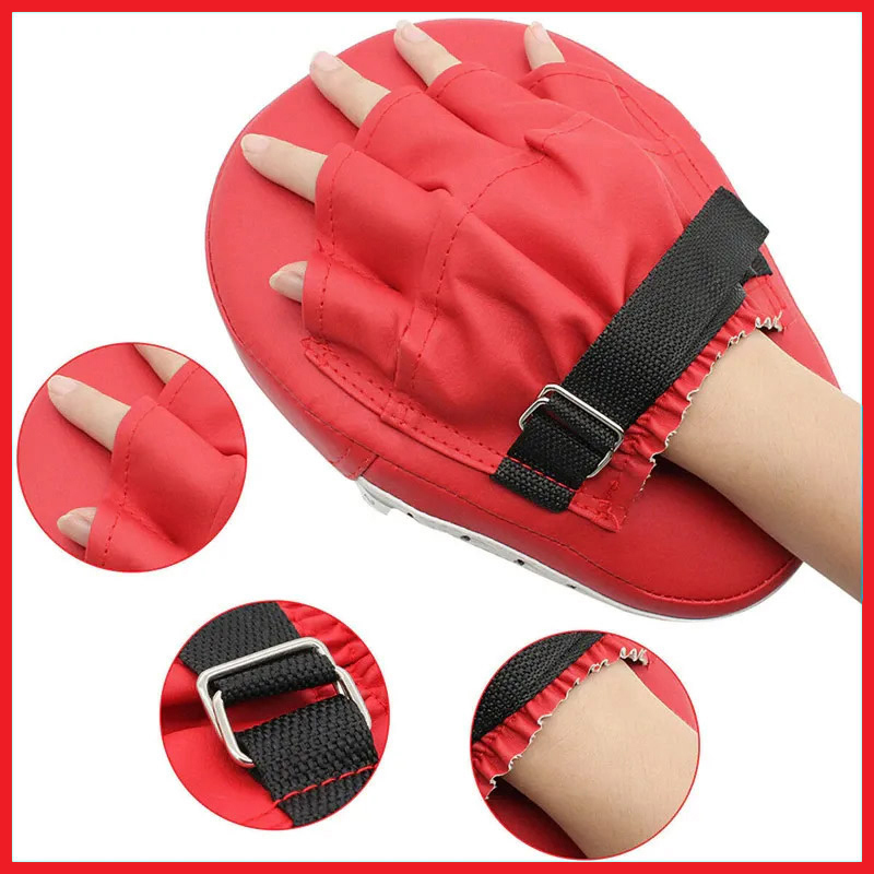 Red And White Color Competitive Price Best Pu Leather Material Boxing Focus Pads  - view 16