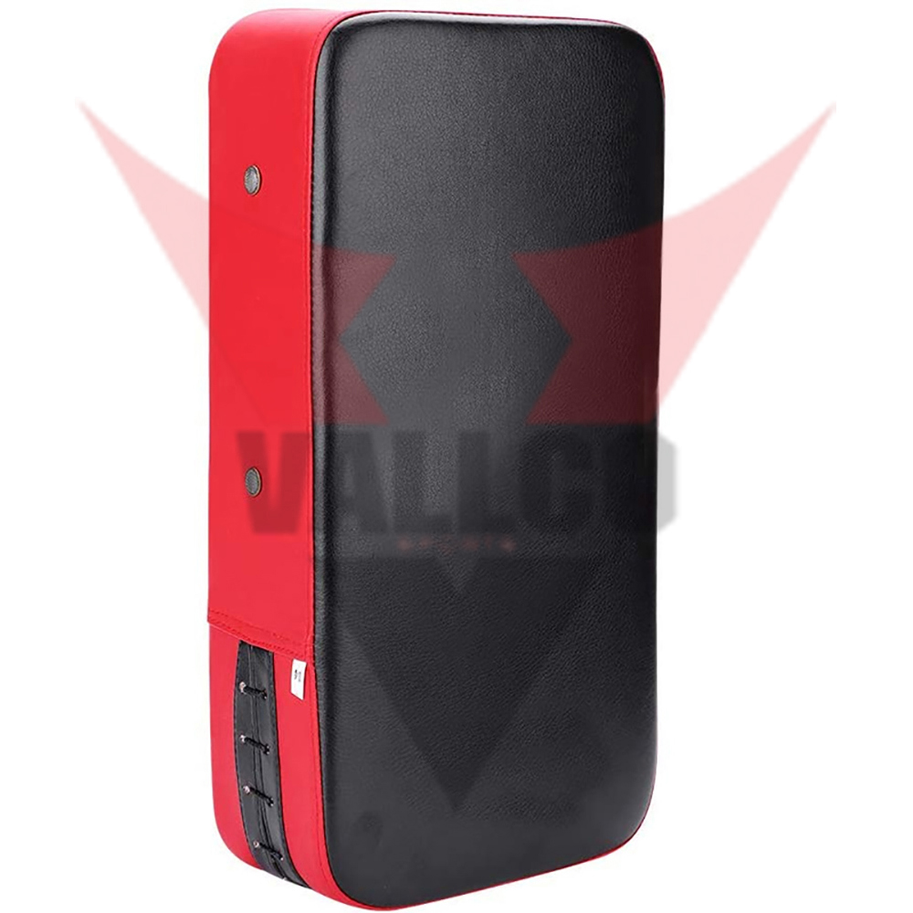 Red And Black Color Good Selling With Own Logo Print Adjustable Soft Touch Fabric Boxing Kick Shield