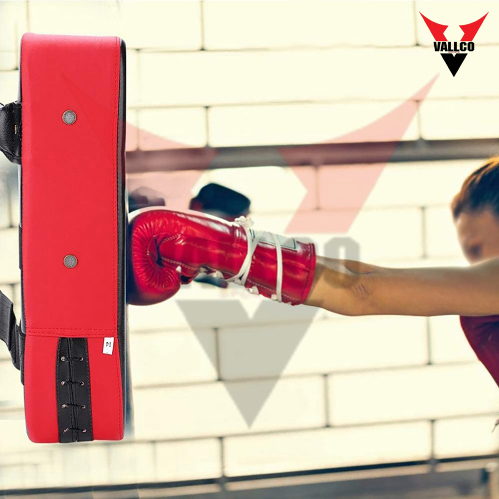 Red And Black Color Good Selling With Own Logo Print Adjustable Soft Touch Fabric Boxing Kick Shield - view 8