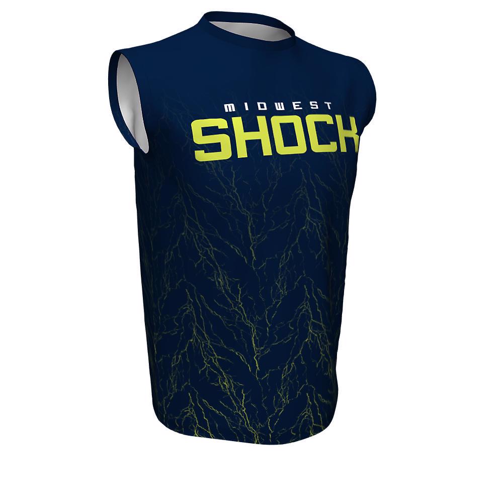 Baseball Jersey Crew Neck Sleeveless Shock