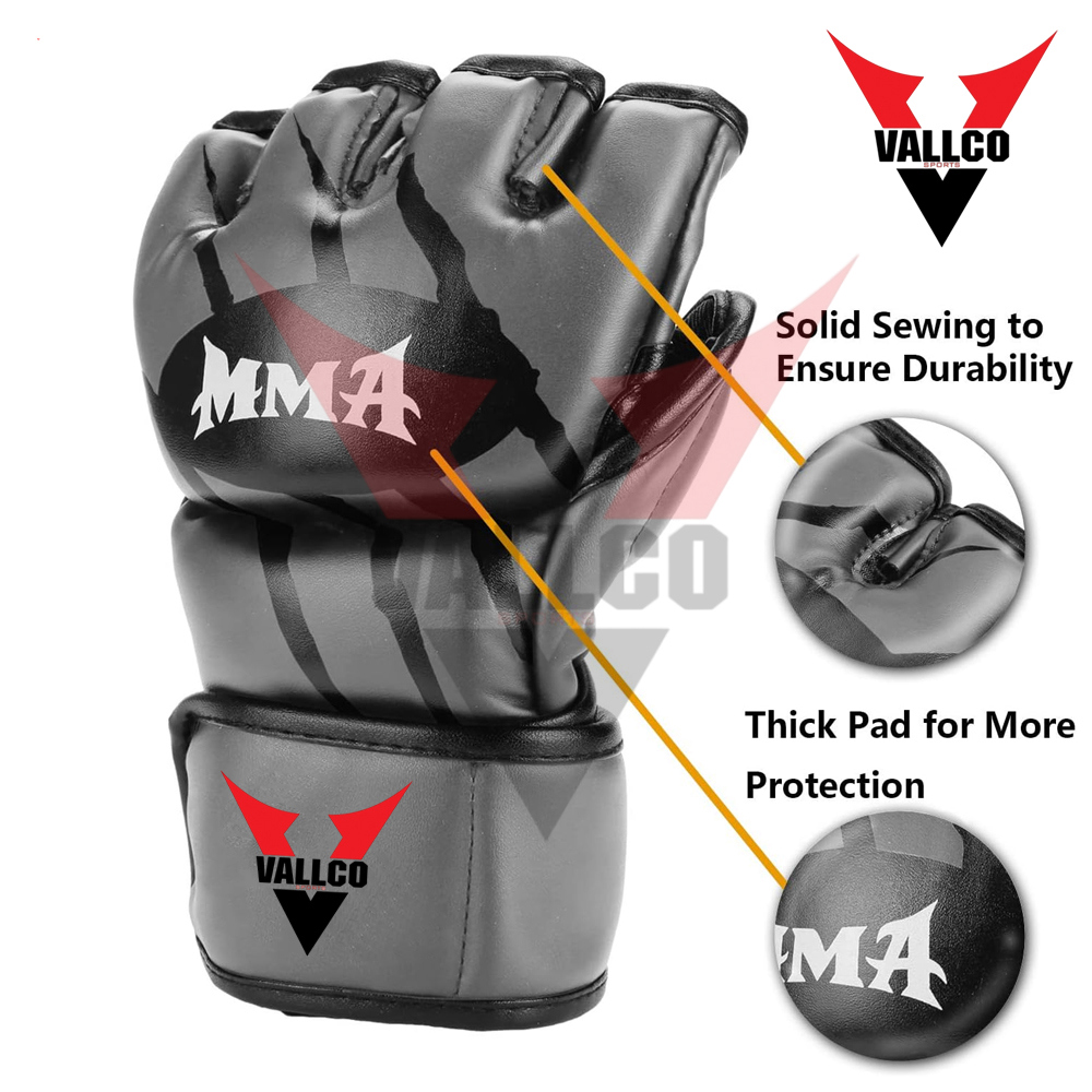 MMA Leather Padding  Ankle Joint Protection Finger Less For Training Kickboxing Muay Thai Boxing - view 5