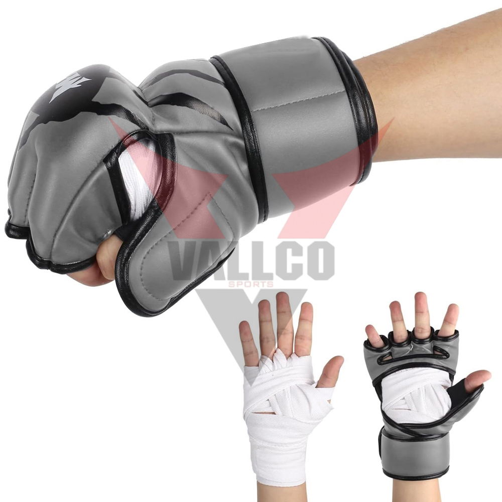 MMA Leather Padding  Ankle Joint Protection Finger Less For Training Kickboxing Muay Thai Boxing - view 10