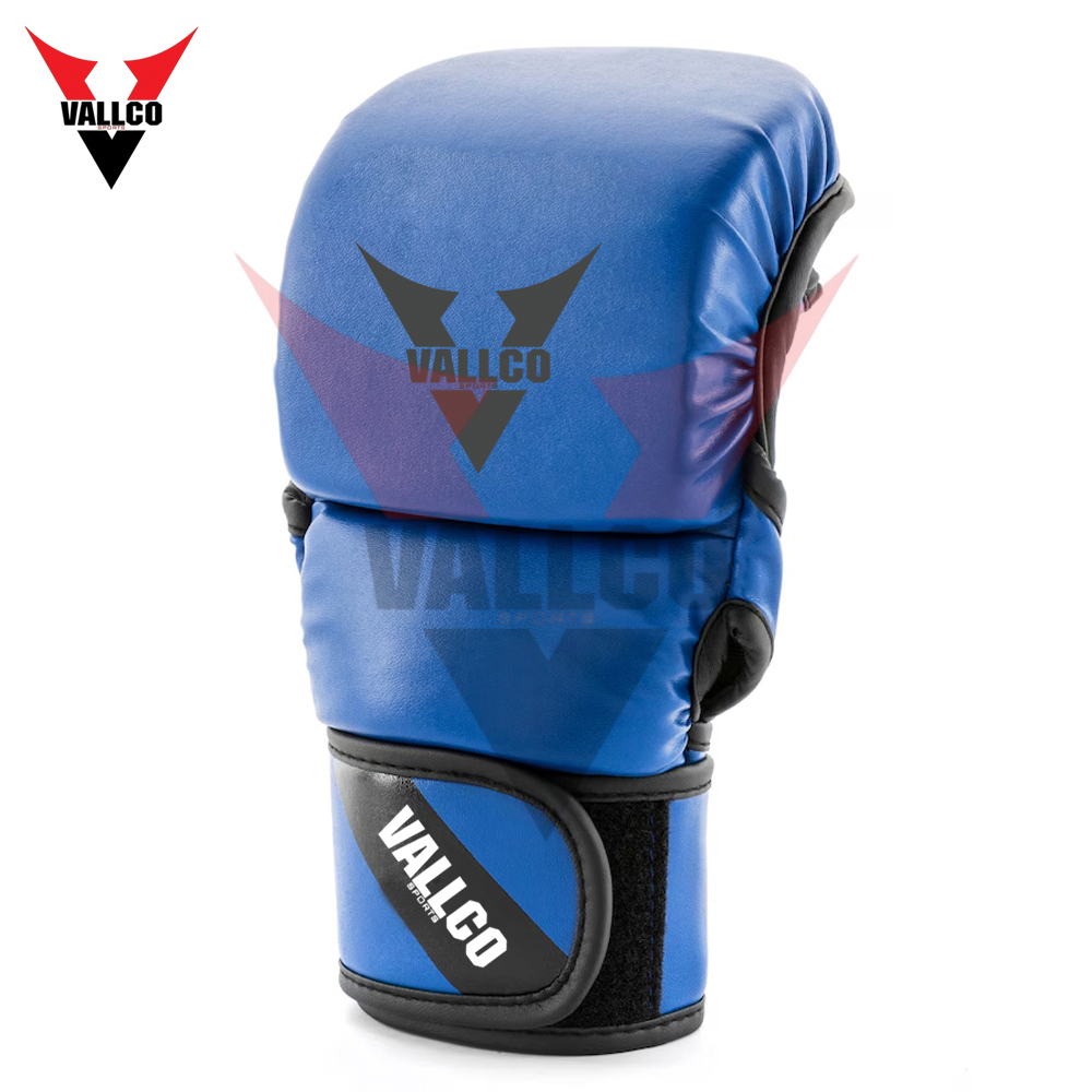 Blue 5 OZ Highland Quality Fully Customized Logo Print Best Supplier Adult Wear MMA Training Gloves - view 4