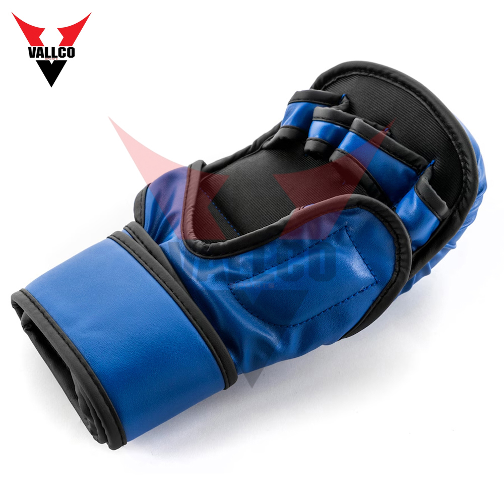 Blue 5 OZ Highland Quality Fully Customized Logo Print Best Supplier Adult Wear MMA Training Gloves - view 5