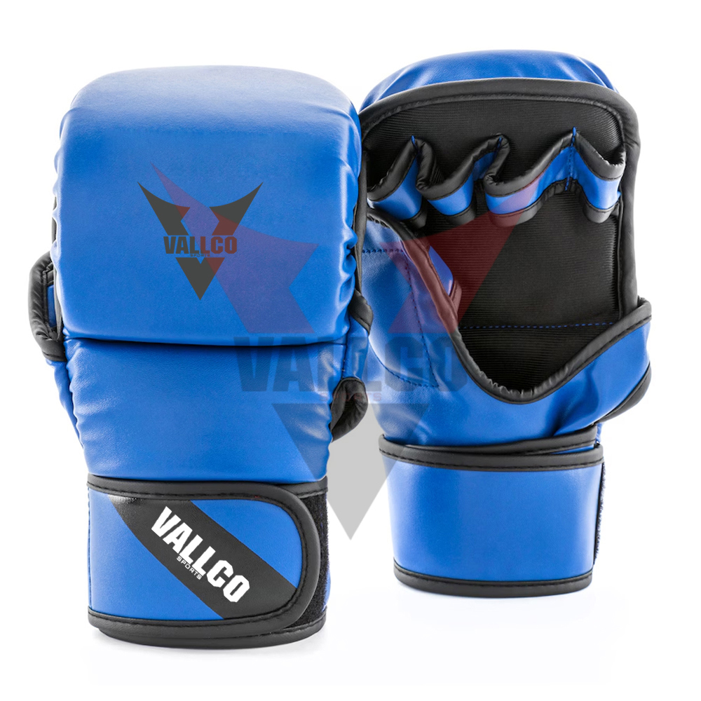 Blue 5 OZ Highland Quality Fully Customized Logo Print Best Supplier Adult Wear MMA Training Gloves - view 9